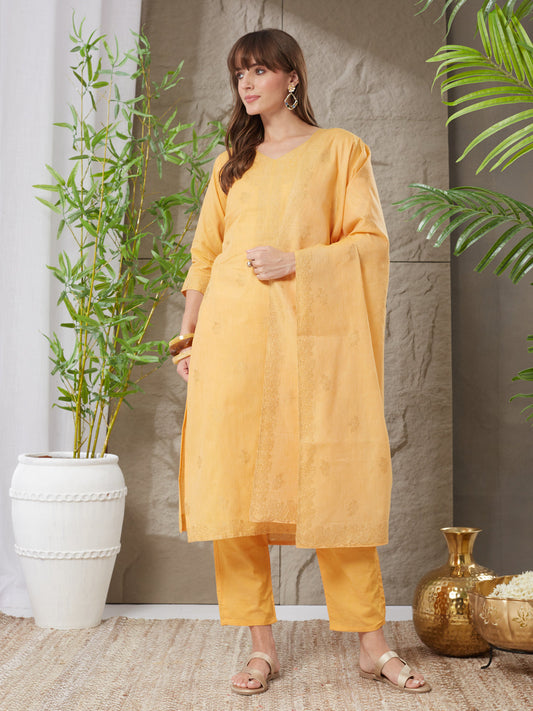 Very Graceful Handloom Cotton Weaving Suit Set
