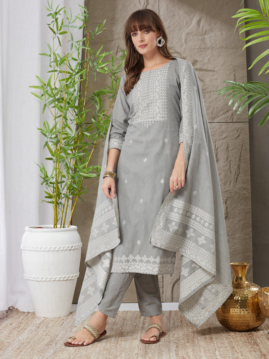 Magnificent Handloom Cotton Weaving Suit Set