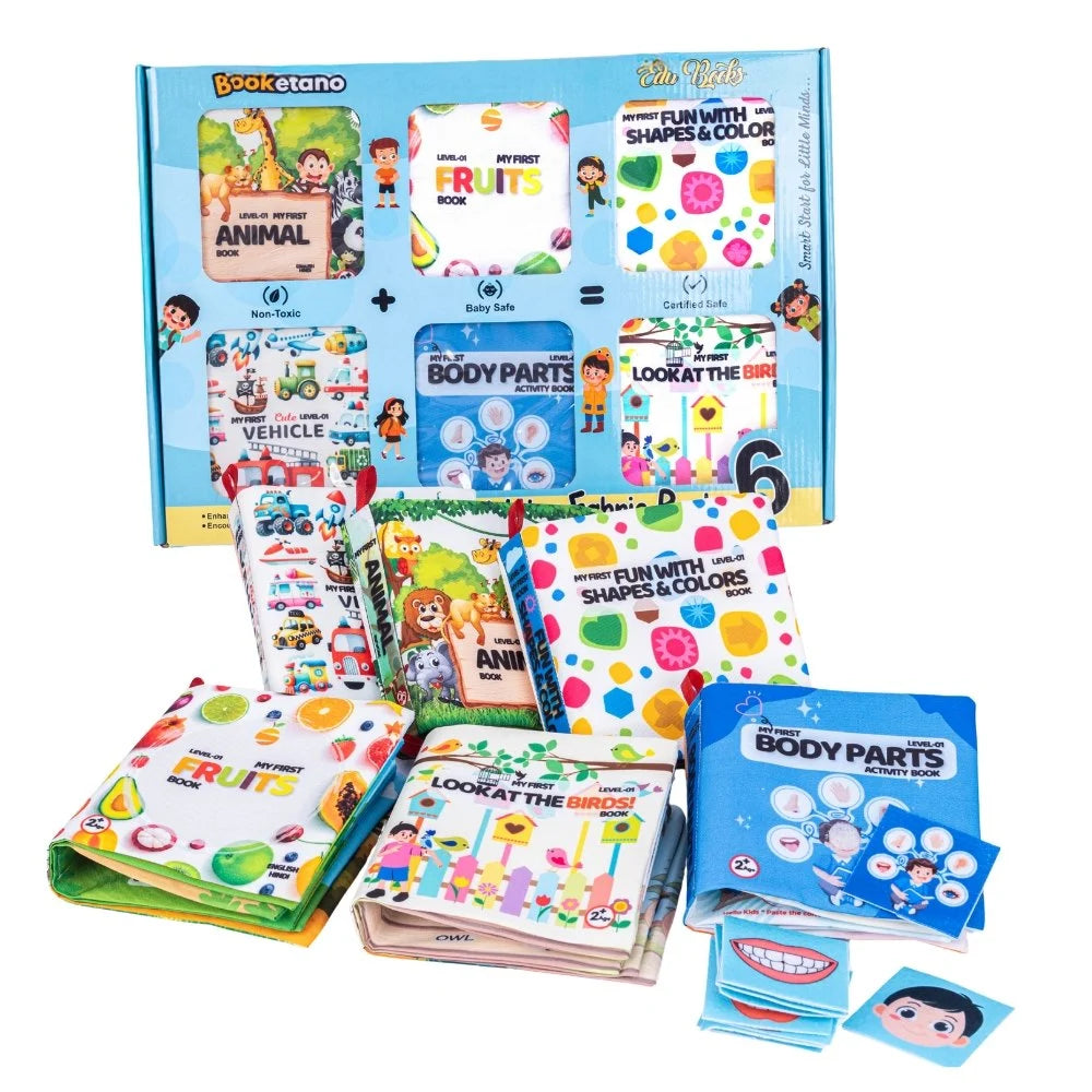 Kids Educational Cloth Early Learning Soft Book Set