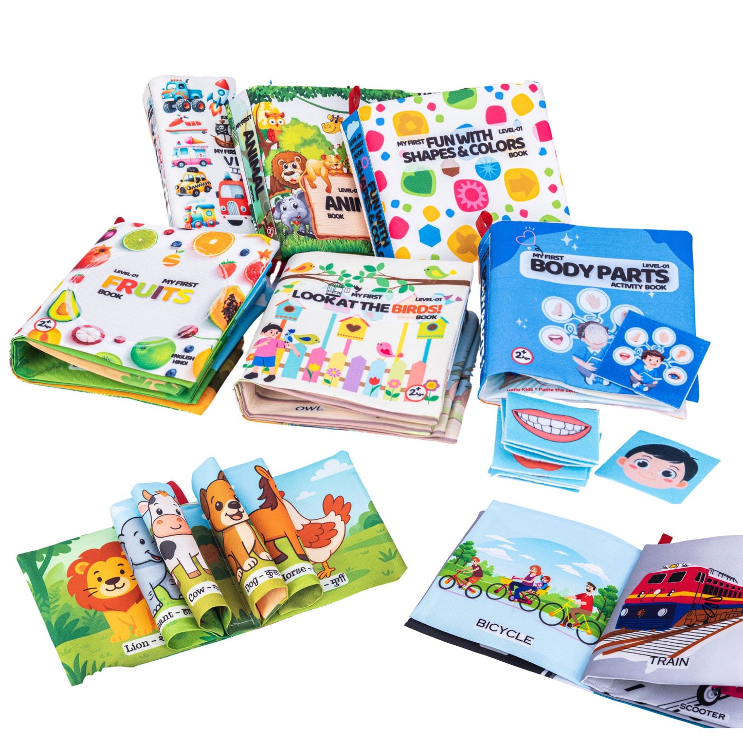 Boketon Sensory Cloth Set Baby Books