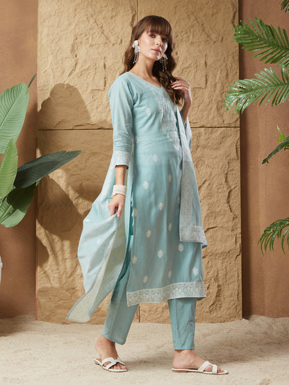 Vintage Handloom Cotton Weaving Suit Set