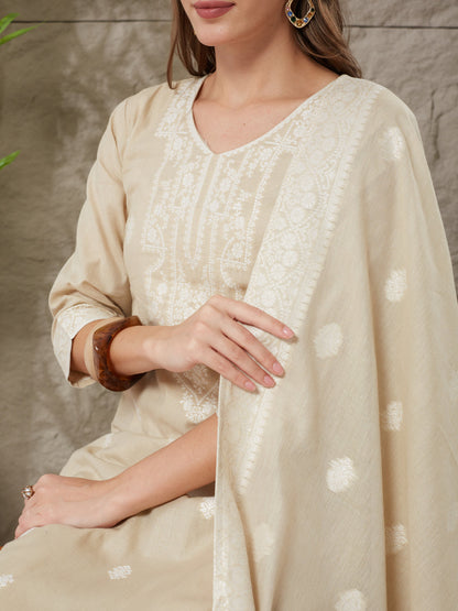 Very Glamorous Handloom Cotton Weaving Suit Set