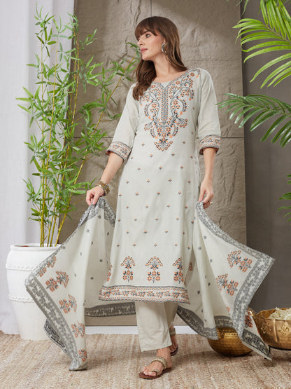 Very Engaging Handloom Cotton Weaving Suit Set