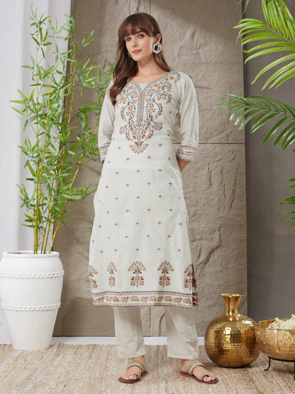 Very Engaging Handloom Cotton Weaving Suit Set