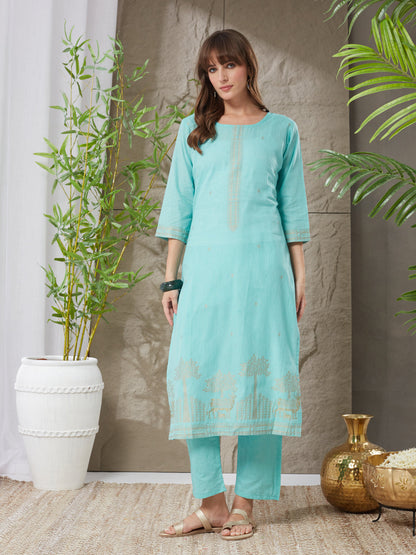 Very Winsome Handloom Cotton Weaving Suit Set