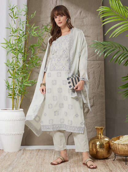 Very Engaging Handloom Cotton Weaving Suit Set