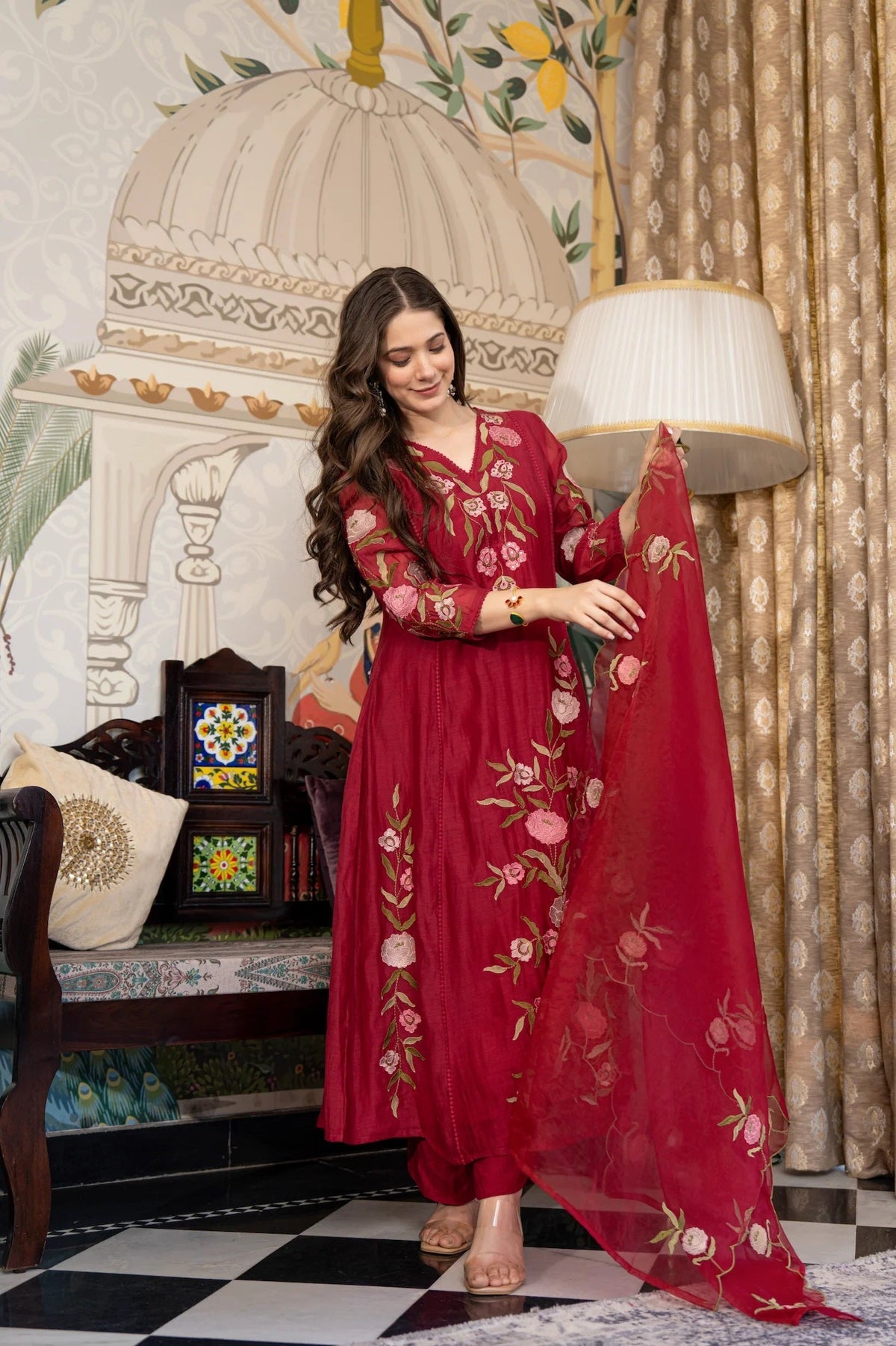 Ruby Weave Jacquard Suit Set