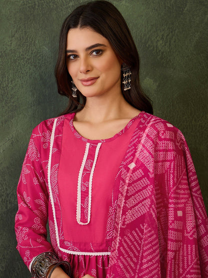 Rani Bandhani Printed Suit Sets