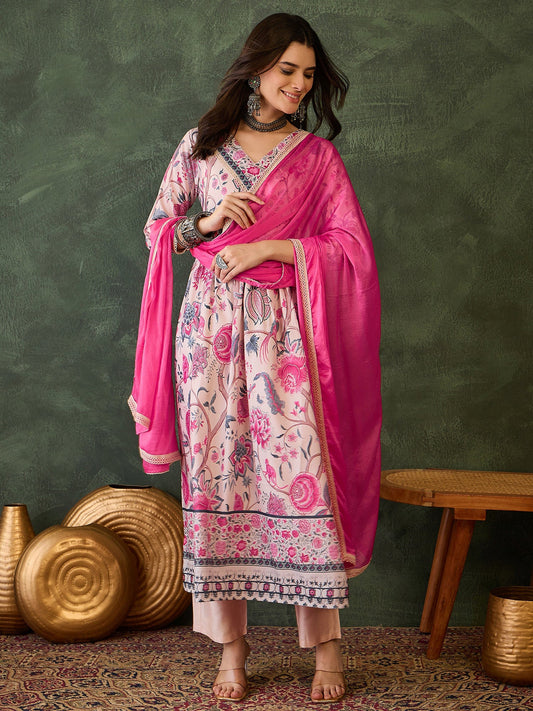 Rose Garden Floral Printed Suit Sets