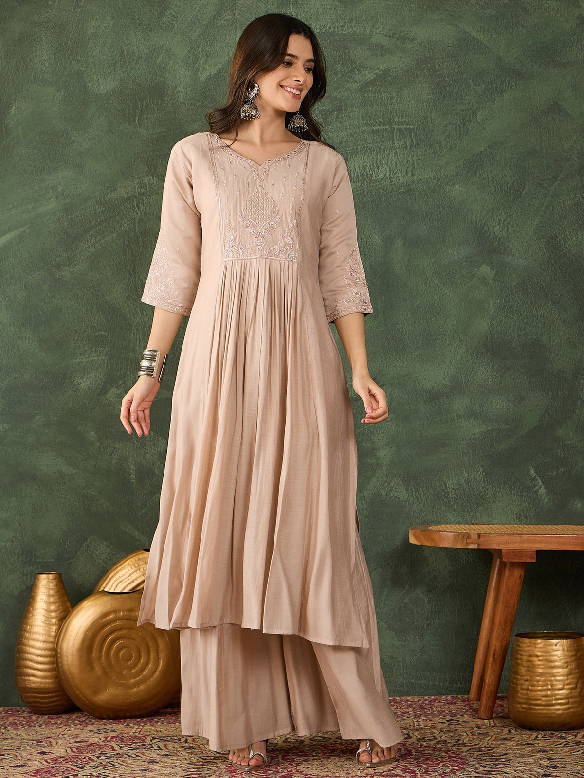 Chiku Embroidered Sharara Set